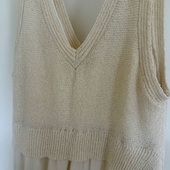 En Saison Ivory Mixed Media midi Dress - Picture 6 of 7